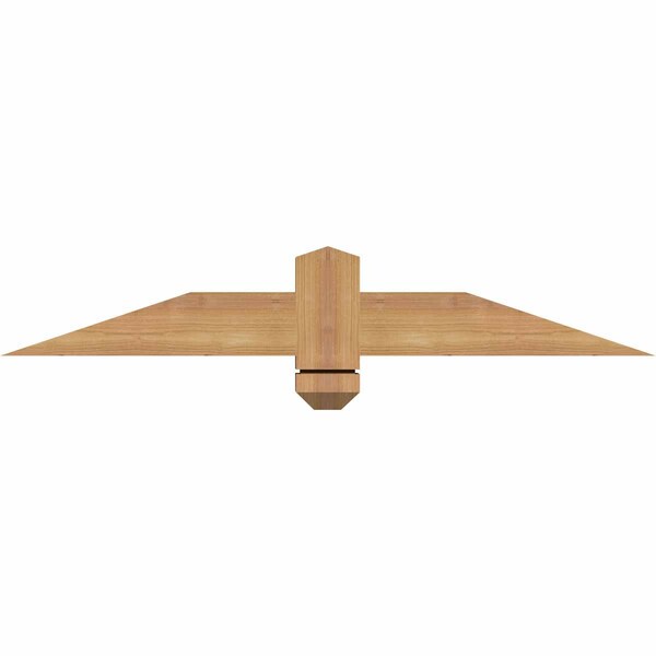 Ekena Millwork Eugene Smooth Timber Gable Bracket, Western Red Cedar, 36"W x 6"H x 3 1/2"D x 3 1/2"F, 4/12 Pitch GBW036X06X0404EUG00SWR - main